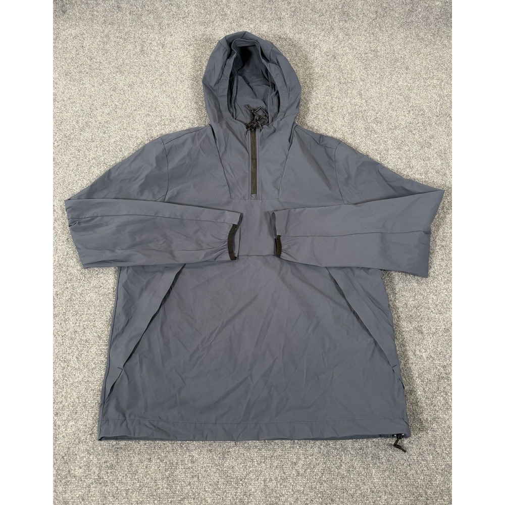 REI Co-op Men's Small Hooded Anorak Jacket 1/2 Zip Stretch Pullover Windbreaker